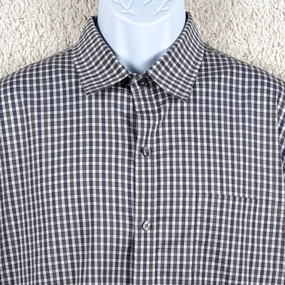 Van Heusen* Men's Long Sleeve Button Down Curved Hem Chest Pocket Shirt~ Large - Picture 3 of 11